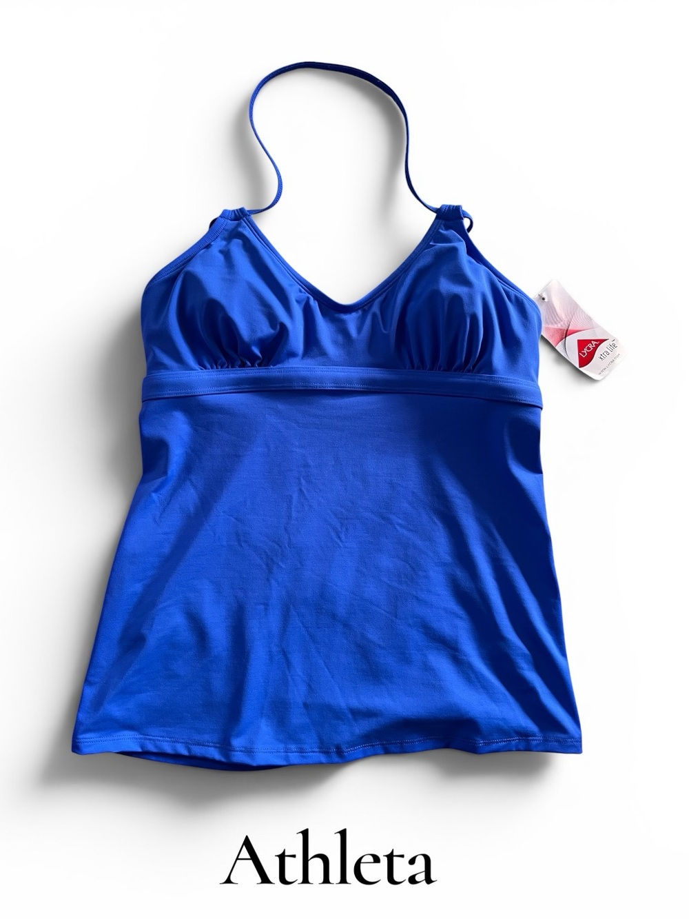 NWT Athleta Cobalt Blue Tankini Swim Top Adjustable Straps Women’s (top only)